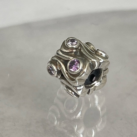 Pandora Ocean Wave Purple CZ Charm - Picture 3 of 5